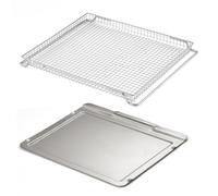 DT200 DT201 Crumb Tray Air Fryer Basket Replacement Parts for Ninja Foodi XL Oven Bottom Drip Pan Ninja DT251 DT202BK DT255CO Pro Air Fryer Tray 304 Stainless Steel Mesh Rack Catcher Plate 2 Pcs