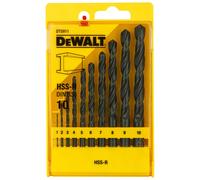 DT5911-QZ Series 338 HSS-R DIN Jobber Metal Drill Bit Set (Pack of 10)