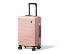 DTA Nova Lightweight PC Hard Shell Suitcase, 20-inch International Carry On Luggage Airline Approved with TSA Lock, 360 Silent Spinner Wheels- Ideal for Travel Suitcase, Blush Pink, Carry-On 20-Inch
