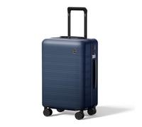 DTA Nova Lightweight PC Hard Shell Suitcase, 20-inch International Carry On Luggage Airline Approved with TSA Lock, 360 Silent Spinner Wheels- Ideal for Travel Suitcase, Blue, Carry-on 20-Inch, Hard