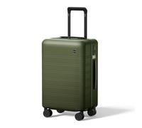 DTA Nova Lightweight PC Hard Shell Suitcase, 20-inch International Carry On Luggage Airline Approved with TSA Lock, 360 Silent Spinner Wheels- Ideal for Travel Suitcase, Green, Carry-on 20-Inch, Hard