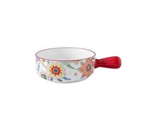 DTACBNEUZ Ceramic Baking Dish 660ML Nordic Countryside Creative Ceramic Single Handle Bowl Home Cheese Baked Rice Oven Baking Plate Casserole Dish Porcelain