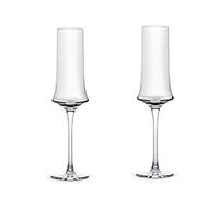 DTACBNEUZ Champagne Glass High Footed Champagne Flute Set of 2, Capacity 5.07 oz Crystal Champagne Glass for Couples Dating Christmas Flute Glass