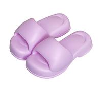 DTACBNEUZ Cloud Slides Lovely Thick Bottom Slippers Female Summer Cool External Wear Tide Macaroon Europe And The United States Home Soft Elastic A Word Drag Outdoor Shower Shoes(Paars,36-37)