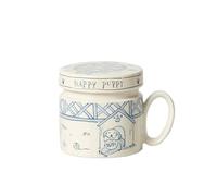DTACBNEUZ Coffee Mug Coffee Mug with Lid, 1 Pcs Ceramic Glazed Color Cute Little Dog Pattern, Capacity 12.85 oz for Offices or Shops