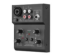 DTADYUO Audio Mixer 3-Channel Mixing Console USB Audio Interface Plug-and-Play 18V Phantom Power Easy Monitoring and Operation (Color : Black, Size : One size) (Black One Size)