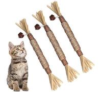 Dtaigou 3 Pcs Natural Silvervine Sticks For Cats,catnip Funny Cat Stick,pet Training Toys For Promoting Digestion And Improving Appetite, Teeth Cleaning