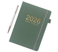 Dtaigou A5 Journal | 2026 Planner Book 144 Sheets | Hardcover Notebook A5 Calendar for Travel College Graduation Home Business Workplace School Study Meeting