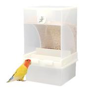 Dtaigou Automatic Parrot Feeder,Acrylic Perch Parakeet Food Dispenser | Parakeet Food Container, Cage Accessories For Cockatiel, Squirrel, Finch, Lovebirds, Budgies
