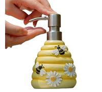 Dtaigou Bee Soap Dispenser - Yellow Beehive Decorative Countertop Soap Dispenser | Liquid Container for Shampoo, Lotion Dispenser, Novelty Decor for Kitchen and Bathroom