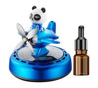 Dtaigou Car Fragrance Diffuser - Solar Air Freshener Car Aromatherapy Diffuser | Panda Airplane Rotating Odor Eliminator Refillable Refresher, Long Lasting Scent for Auto, Truck, Van