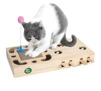 Dtaigou Cat Scratcher Toy | Exercise Play Toy | Fun Cat Training Toy, Exercise Play Toy Featuring Scratching Pad, Mole Hunt Game, Teaser Wand For Indoor Cats