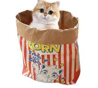 Dtaigou Cat Toys Interactive | Large Puffed Rice Kraft Paper Bag Creative Cat Hiding Inside Bag - Fun Cat Enrichment Toys, Cat Toys for Bored Indoor Adult Cats