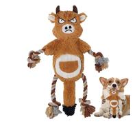 Dtaigou Cow Rope Dog Toy,Pet Interactive Toys - Puppy Chew Interactive Toys, Rope Dog Toys For Puppies, Chew Fetch Brain Stimulating Toy, Tug Of War Toys To Keep Them Busy