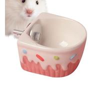 Dtaigou Crate Dog Bowl - Squirrels Cage Water Food Feeder Bowl,Cage Feeder Pet Ceramic Water & Food for Chinchillas, Hedgehogs, Squirrels