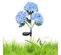 Dtaigou Fairy Hydrangea Lights - Artificial Light Up Hydrangea Flower with 2 Lighting Modes - Outdoor Solar Garden Lights, Yard Art, Blooming Flower Garden Decor for Patio Lawn Pathway