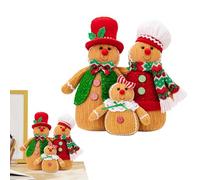 Dtaigou Gingerbread Man Figurines - Gingerbread Plush Christmas Gingerbread Figurine - Christmas Gingerbread, Gingerbread Man Figurine for Coworkers, Neighbors and Children