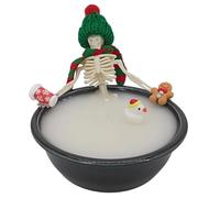Dtaigou Halloween Candles | Halloween Long Burning Skeleton Gothic Candles | Vintage Home Decor, Waterproof Desk Ornaments for Fireplace Table Indoor Outdoor