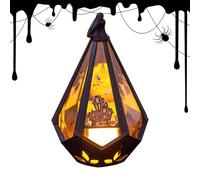 Dtaigou Halloween Lanterns | Castle Witch Hand Hangable Lamp | Battery Powered Lantern for Home Yard Camping Patio Pathway Lawn Backyard Party Outdoor Garden Porch Indoor Decoration