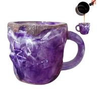 Dtaigou Natural Agate Crystal Decorative Mugs,Mineral Crystal Coffee Mugs,Coffee Drinking Photobooth Props Novelty Beverage Drinkware,Crystal Decorative Mugs,for Milk Tea, Hot Chocolate