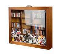 Dtaigou -ni-Book Match Boxes Display Case Cabinet,Shake Away Your An-xiety Miniature Bookshelf,Miniature Wooden Bookcase,An-xiety -ni bookshelf with 200 Miniature Books