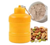 Dtaigou Powder Holder,with Carabiner Powder Case - Canister Shaker Portable Bin Storage Leak Proof Bottle for Bodybuilding Camping Workout Gym