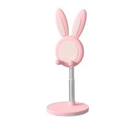 Dtaigou Rabbit Phone Stand for Desk, Rabbit Phone Holder, Smartphone Stand Phone Holder, Adjustable Cartoon Animal Desk Accessories for All Mobile Phones and Tablets