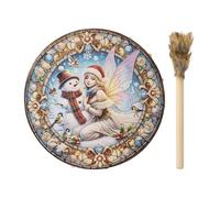Dtaigou Shamanic Hand Drum - 10 Inches Christmas Sound Healer Shaman Drum with Drum Stick - Home Decorations, Spiritual Instrument for Reflection Meditation