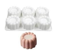 Dtaigou Silicone Baking Mould - 6 Cavity Non-Stick | Raspberry Mousse Cake Mould | for Chocolate, Pastry, Ice, Candle, Party, Gathering, Holiday, and Beginner