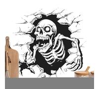 Dtaigou Skeleton Window Stickers | Spooky Clings Decals for Window Decor - Halloween Clings Decorations for Haunted House, Home and Bathroom
