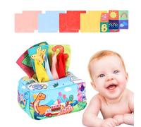 Dtaigou Tissue Box | High Contrast Crinkle Paper Sensory Toys,Educational Toys, Toddler Learning Toy for Kids Ages 6-12 Months