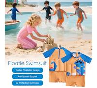 Dtaigou Toddler Floating Swimsuit,Floating Bathing Suit Floatie Swimsuit - Quick-Drying Float Swimwear Trainer Bathing Accessories Swim Vest for Summer Beach Pool Sports Holiday
