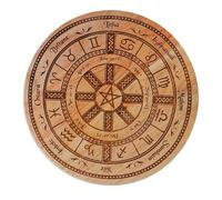 Dtaigou Witch Pendulum Board - Round Pendulum Board for Spiritual Guidance - Carven Board, Metaphysical Message Board, Dowsing Divination Board for Divination & Spirit