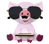 Dtaigou Wooden Animal Eyeglass Holder,Monkey Panda And Pig Glasses Frames,Cute Glasses Display Stand,Vivid Animal Images Creative Glasses Holder Stand