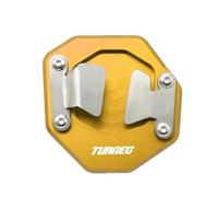 DTASMBD Foot Side Stand Enlarger Motorcycle Side Stand Plate Pad For Aprilia TUAREG 660 2021 2022 Foot Pads Kickstand Support Pad Extender Extension(Gold)