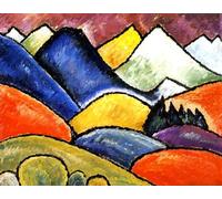 DTAUPREB DIY Oil Painting for Adults Kids Snowy Mountains Painting by Number with Brushes and Acrylic Pigment On Canvas