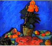 DTAUPREB DIY Oil Painting for Adults Kids Still Life with Begonia Painting by Number with Brushes and Acrylic Pigment On Canvas