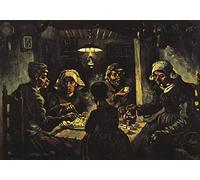 DTAUPREB DIY Oil Painting for Adults Kids The Potato Eaters Van Gogh Painting by Number with Brushes and Acrylic Pigment On Canvas