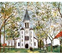 DTAUPREB DIY Oil Painting Kits for Beginner Church Paint by Number with Brushes and Acrylic Pigment On Canvas