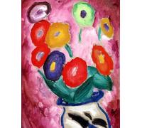 DTAUPREB Paint by Numbers for Adults Kids Floral Still Life DIY Oil Painting Digital Kits on Canvas Decoration