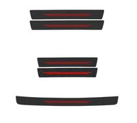 DTBAIHUIBIN 5 Pcs Car Door Sill Protector Strips Set for Jaguar XF 2016-2021, Carbon Fiber Trunk Kick Plate Guards Anti-Scratch Stickers,C