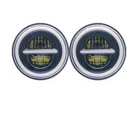 Dtbdfak Headlights Assembly For Chevy For Camaro 1967-1981 Headlamp 7 Inch Led Headlight Hi/Low H4 Halo Angle Eyes DRL Front Lamp Assembly(50w Halo light Black Y)