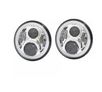 Dtbdfak Headlights Assembly For Dodge For Dakota 2004 Headlamp 7 Inch Led Headlight Hi/Low H4 Halo Angle Eyes DRL Front Lamp Assembly(50w Halo Chrome G)