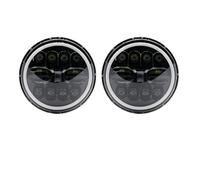 Dtbdfak Headlights Assembly For Dodge For Dakota 2004 Headlamp 7 Inch Led Headlight Hi/Low H4 Halo Angle Eyes DRL Front Lamp Assembly(90w Halo light Black P)