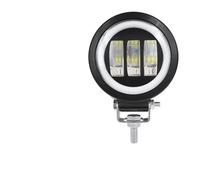 Dtbdfak Motorcycle Spotlights 30W 5-inch Lens Car LED Square Or Circular Headlights Spotlight Work Light Off-road Truck Motorcycle Angel Eye Spotlight(Y-Blue-1pcs)
