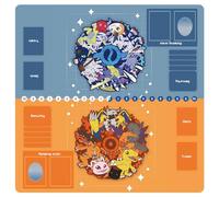 DTCG playmat for Digimon Playmat 2 Player Duel Mat Gaming Competition Pad Mat Card Binder Deck 60 * 60CM 23.6x23.6in (1)