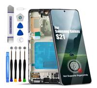 DTD Display for Samsung Galaxy S21 5G SM-G991B, SM-G991B/DS LCD Screen Replacement Touch Screen Assembly with Tools (Black with Frame, No Fingerprint Recognition)