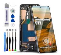 DTD Display for Samsung Galaxy S22 5G SM-S901B, SM-S901B/DS LCD Screen Replacement Touch Screen Assembly with Tools (Black with Frame, No Fingerprint Recognition)
