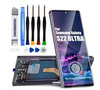 DTD Display for Samsung Galaxy S22 Ultra LCD Screen Replacement Touchscreen Assembly with Tools (Black with Frame, Without Fingerprint Recognition)