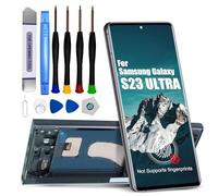 DTD Display for Samsung Galaxy S23 Ultra LCD Screen Replacement Touchscreen Assembly with Tools (Black with Frame, Without Fingerprint Recognition)